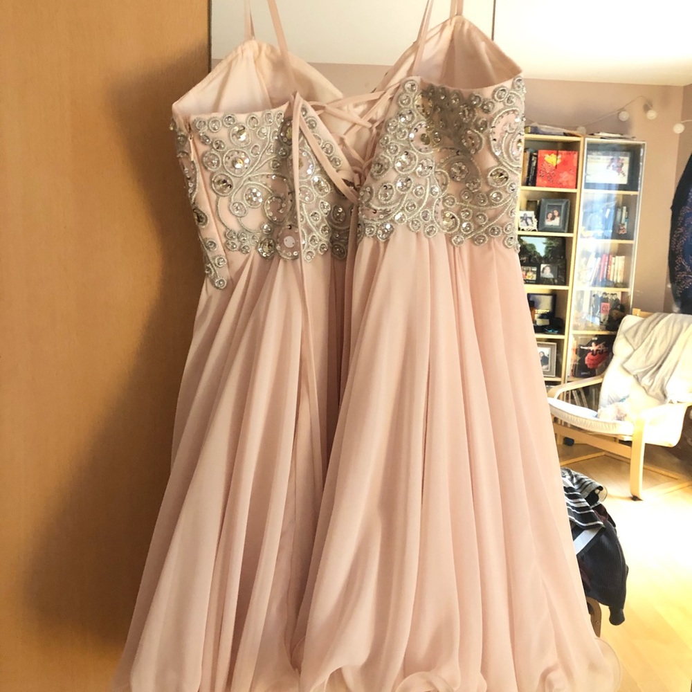 Light pink dress for a dance or prom